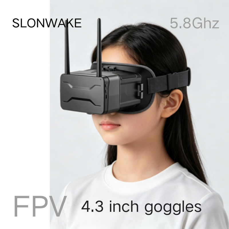 Drone Racing Goggles - Gafas FPV 5.8G de 4.3 Pulgadas,