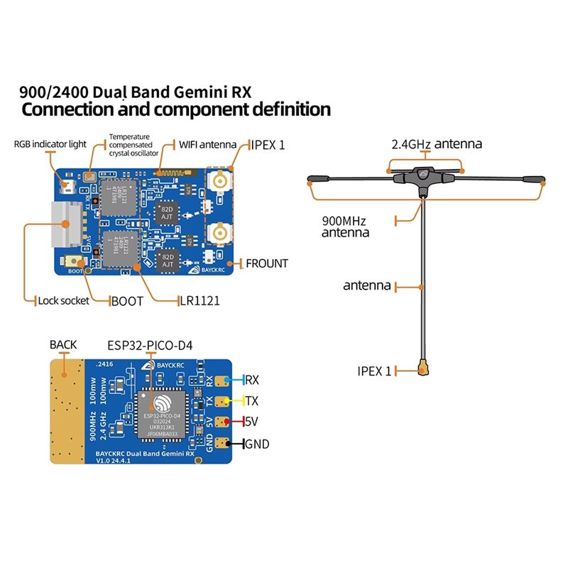 B78B-900Mhz 2.4Ghz 915M ELRS R - Drone Racing Receiver reseña y precio
